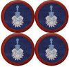 The Citadel Needlepoint Coasters in Blue by Smathers & Branson - Country Club Prep