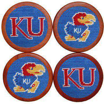 University of Kansas Coasters in Blue by Smathers & Branson - Country Club Prep