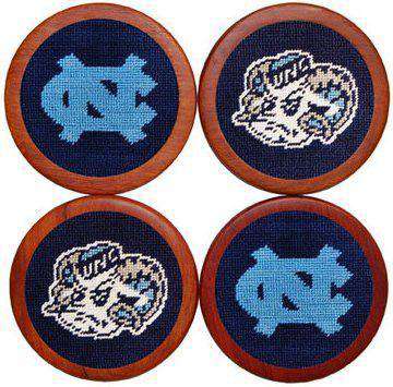 University of North Carolina Coasters in Navy Blue by Smathers & Branson - Country Club Prep