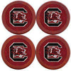 University of South Carolina Needlepoint Coasters in Garnet by Smathers & Branson - Country Club Prep