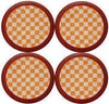 University of Tennessee Checkered Needlepoint Coasters in Orange and White by Smathers & Branson - Country Club Prep
