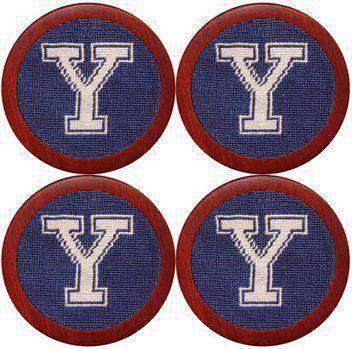 Smathers & Branson Yale University Needlepoint Coasters