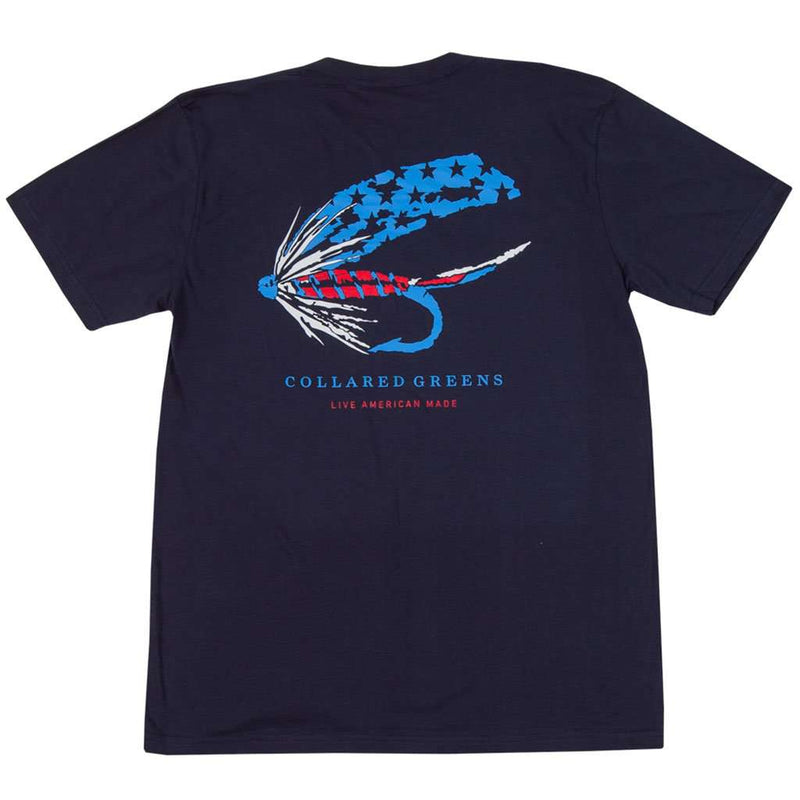 Old Glory Fly T-Shirt in Navy by Collared Greens - Country Club Prep