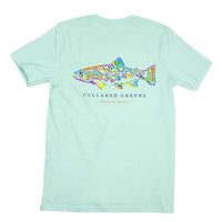 Rainbow Trout Tee in Ocean Teal by Collared Greens - Country Club Prep