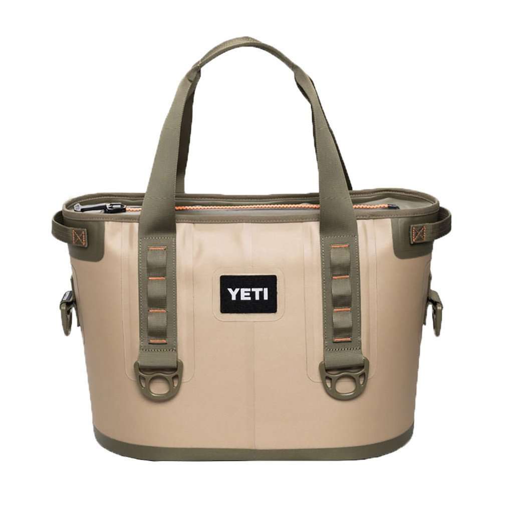 Hopper 20 in Field Tan and Blaze Orange by YETI - Country Club Prep