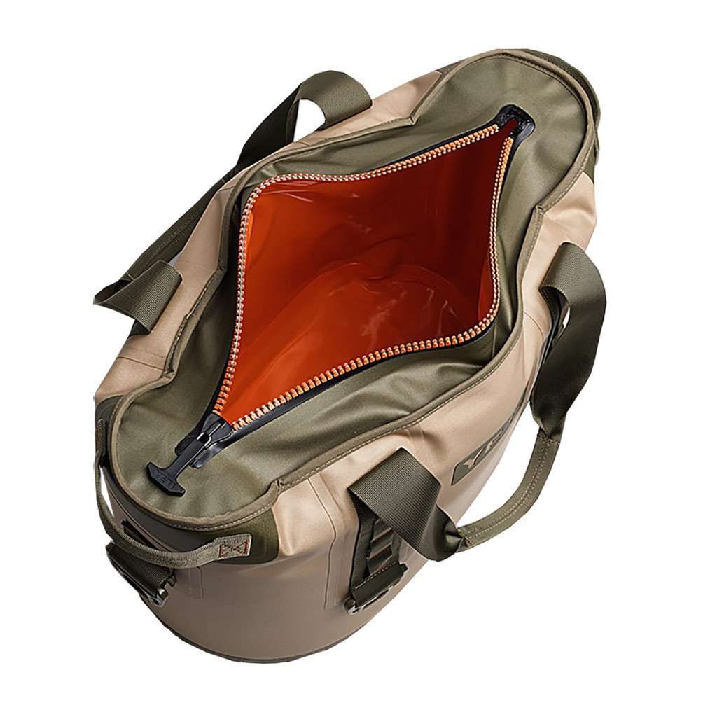 yeti 30 bag YETI Hopper 30 Field Tan and Blaze Orange – Country Club Prep