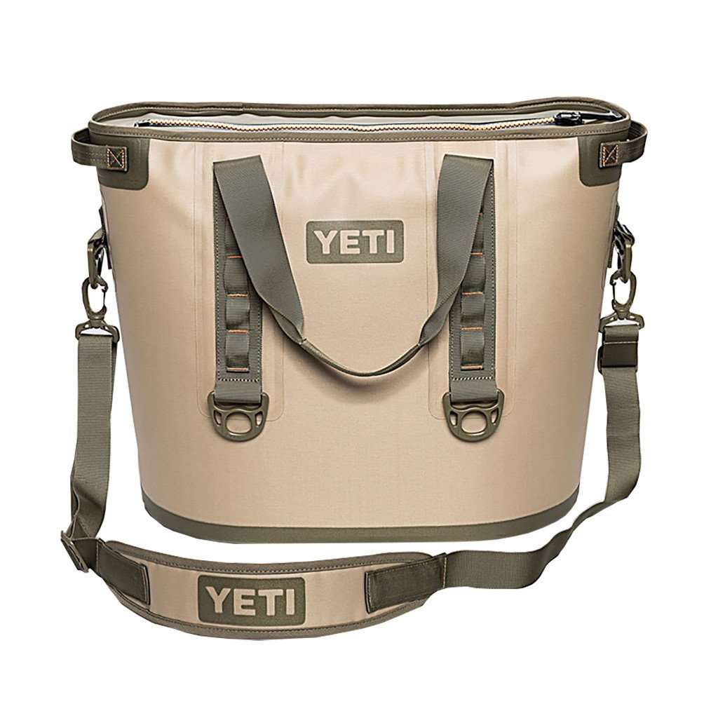 Hopper 40 in Field Tan and Blaze Orange by YETI - Country Club Prep