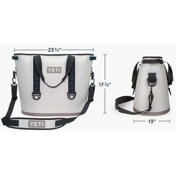 YETI Hopper 40 in Fog Gray and Tahoe Blue – Country Club Prep