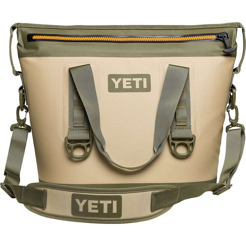 Hopper Two 20 in Field Tan and Blaze Orange by YETI - Country Club Prep