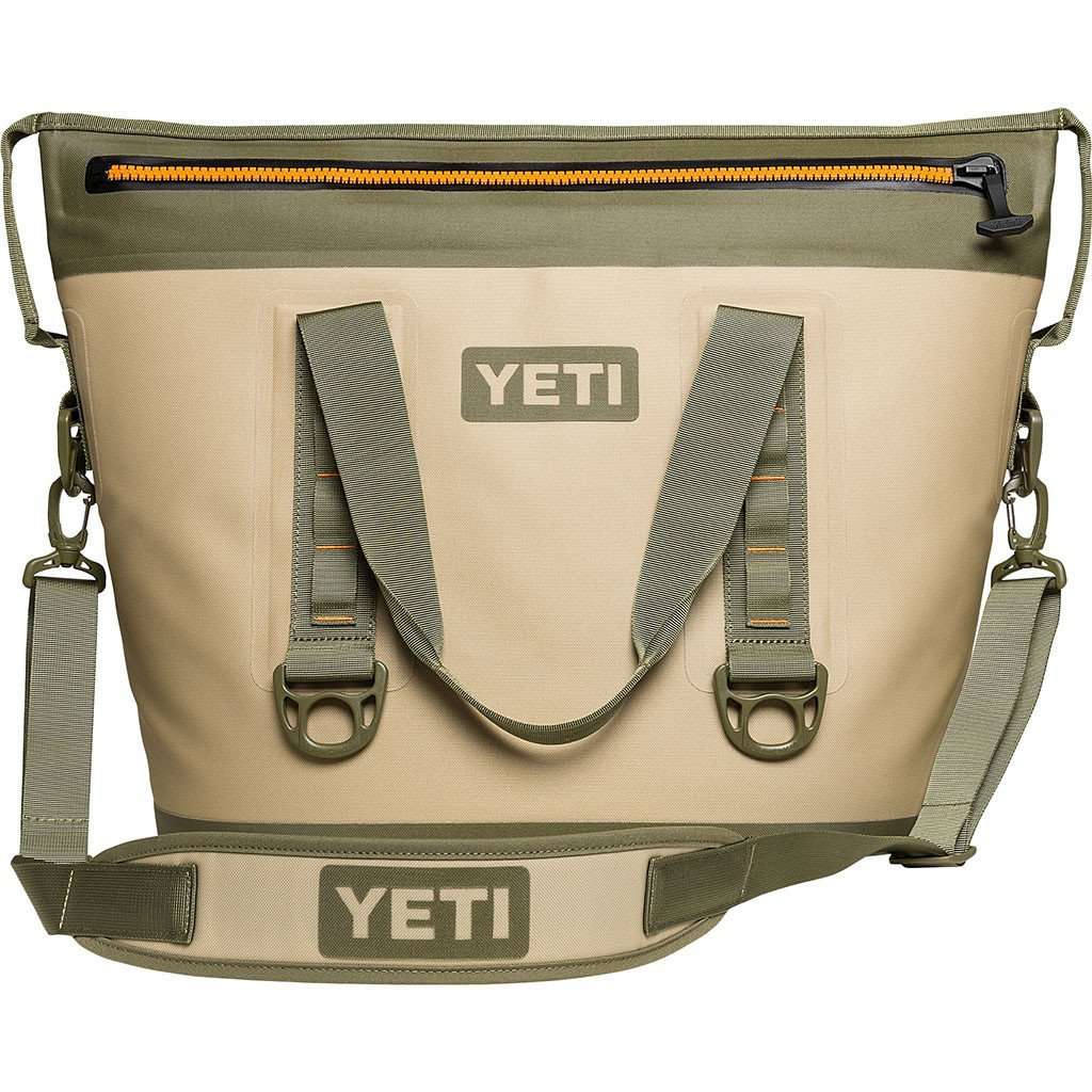 Hopper Two 30 in Field Tan and Blaze Orange by YETI - Country Club Prep