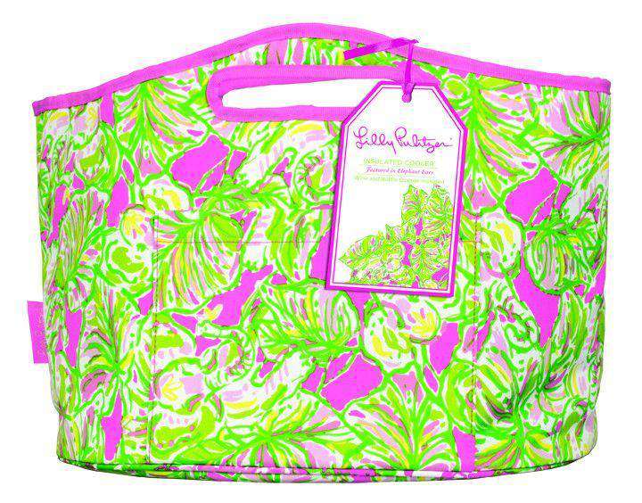 Insulated Beverage Bucket in Elephant Ears by Lilly Pulitzer - Country Club Prep