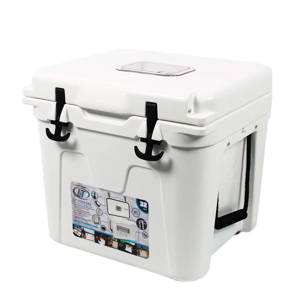 Louisiana State University Cooler 32qt in White by Lit Coolers - Country Club Prep