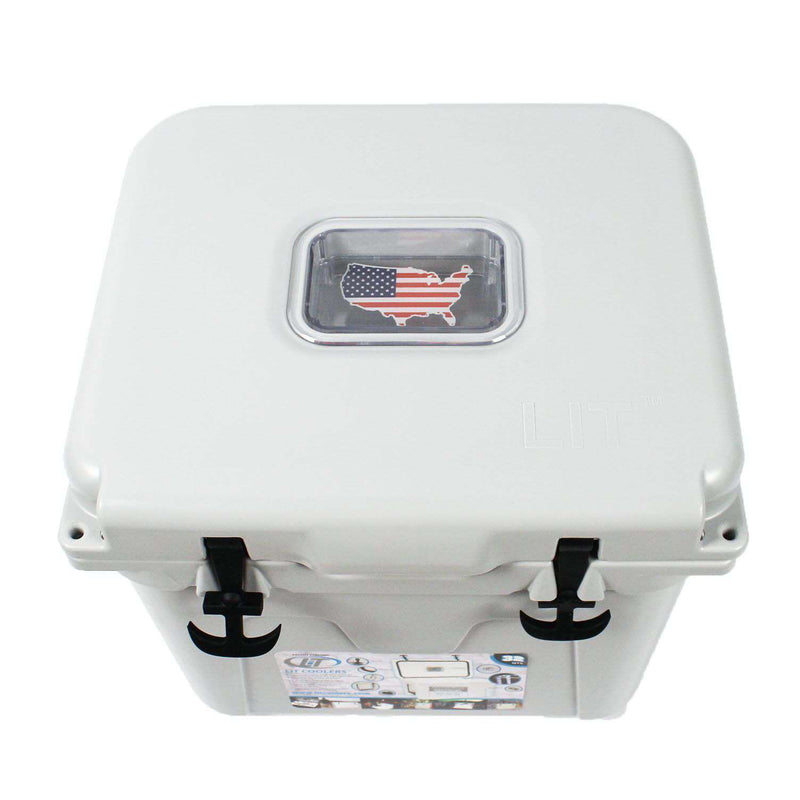 State Traditions America Cooler 30qt in Grey by Lit Coolers - Country Club Prep