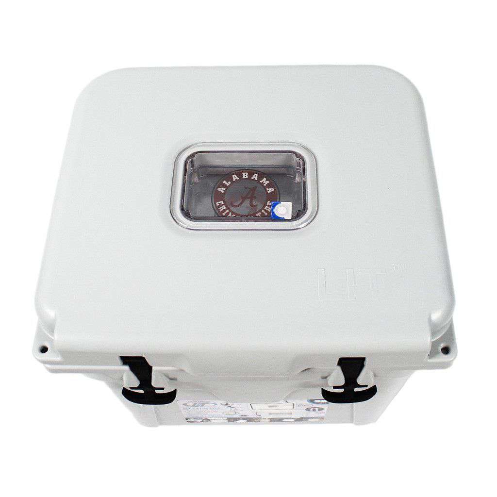 University of Alabama Cooler 32qt in White by Lit Coolers - Country Club Prep