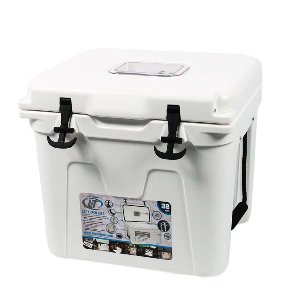 University of Mississippi Cooler 32qt in White by Lit Coolers - Country Club Prep