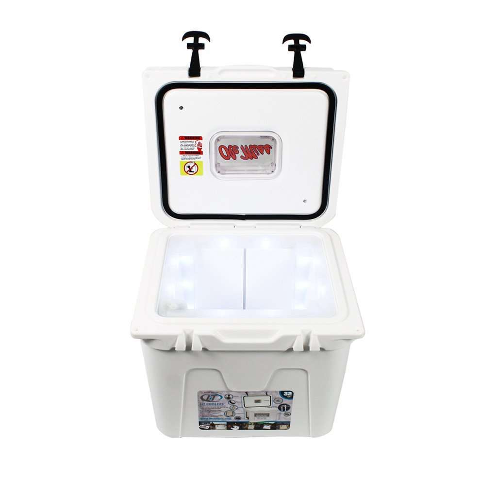 University of Mississippi Cooler 32qt in White by Lit Coolers - Country Club Prep