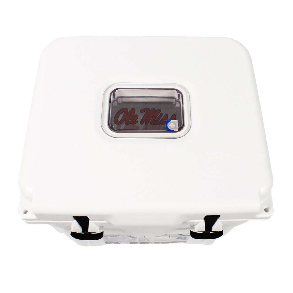 University of Mississippi Cooler 32qt in White by Lit Coolers - Country Club Prep