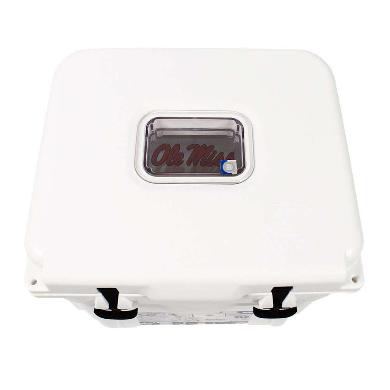 University of Mississippi Cooler 32qt in White by Lit Coolers - Country Club Prep