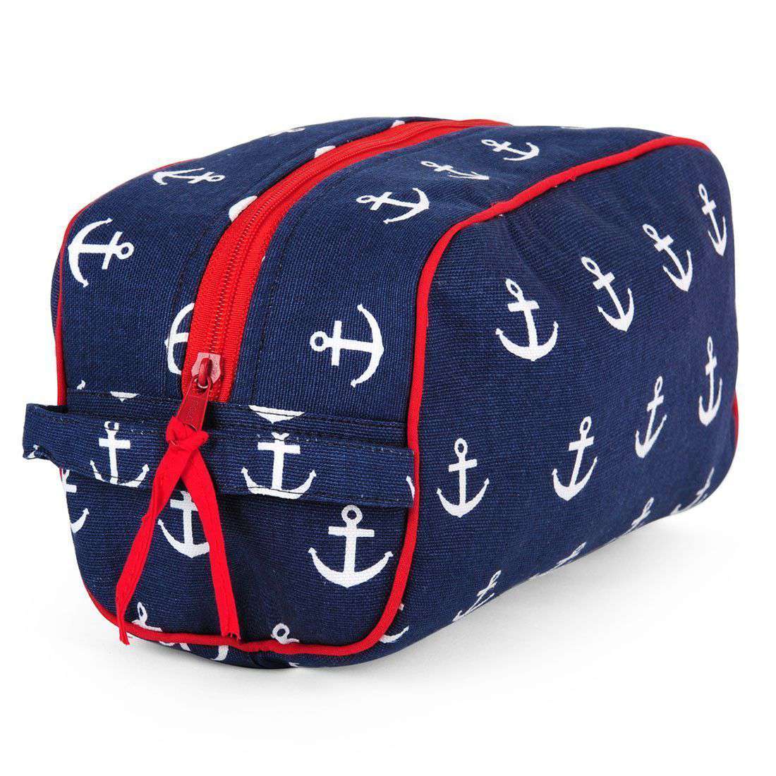 Anchor Dopp Kit in Navy by Malabar Bay - Country Club Prep