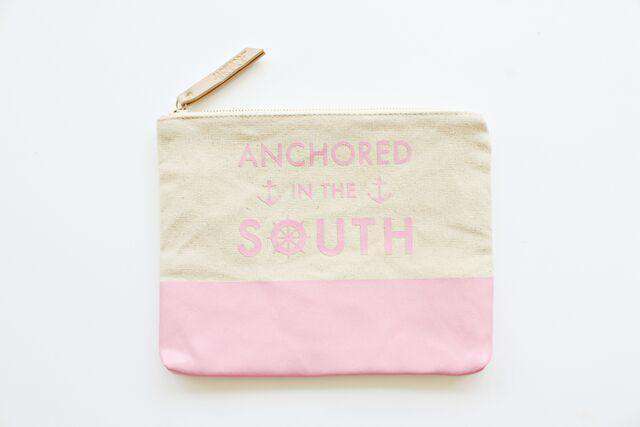 Anchored in the South Travel Canvas Pouch by Jadelynn Brooke - Country Club Prep