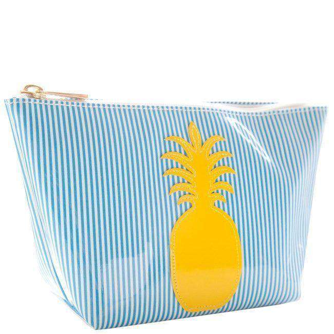 Avery Case in Blue Stripe with Yellow Pineapple by Lolo - Country Club Prep
