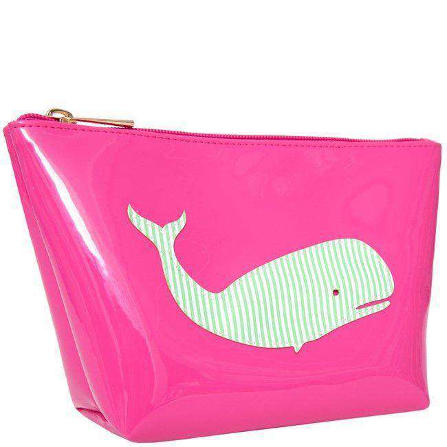Avery Case in Pink with Green Stripe Whale by Lolo - Country Club Prep