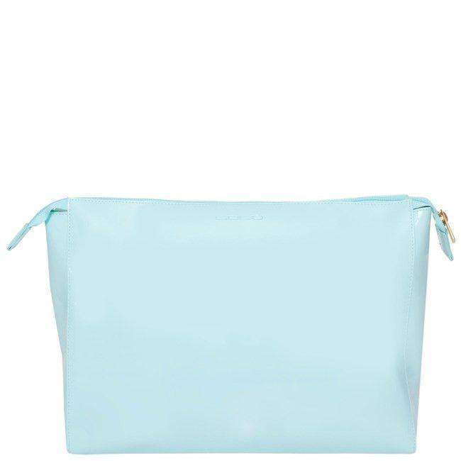 Betty Cosmetic Case in Light Blue with White Beach by Lolo - Country Club Prep