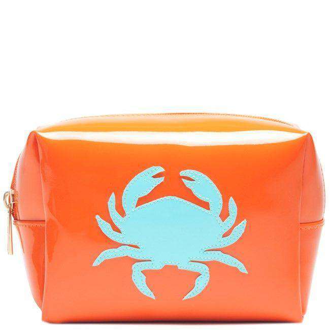Chelsea Case in Orange with Light Blue Crab by Lolo - Country Club Prep