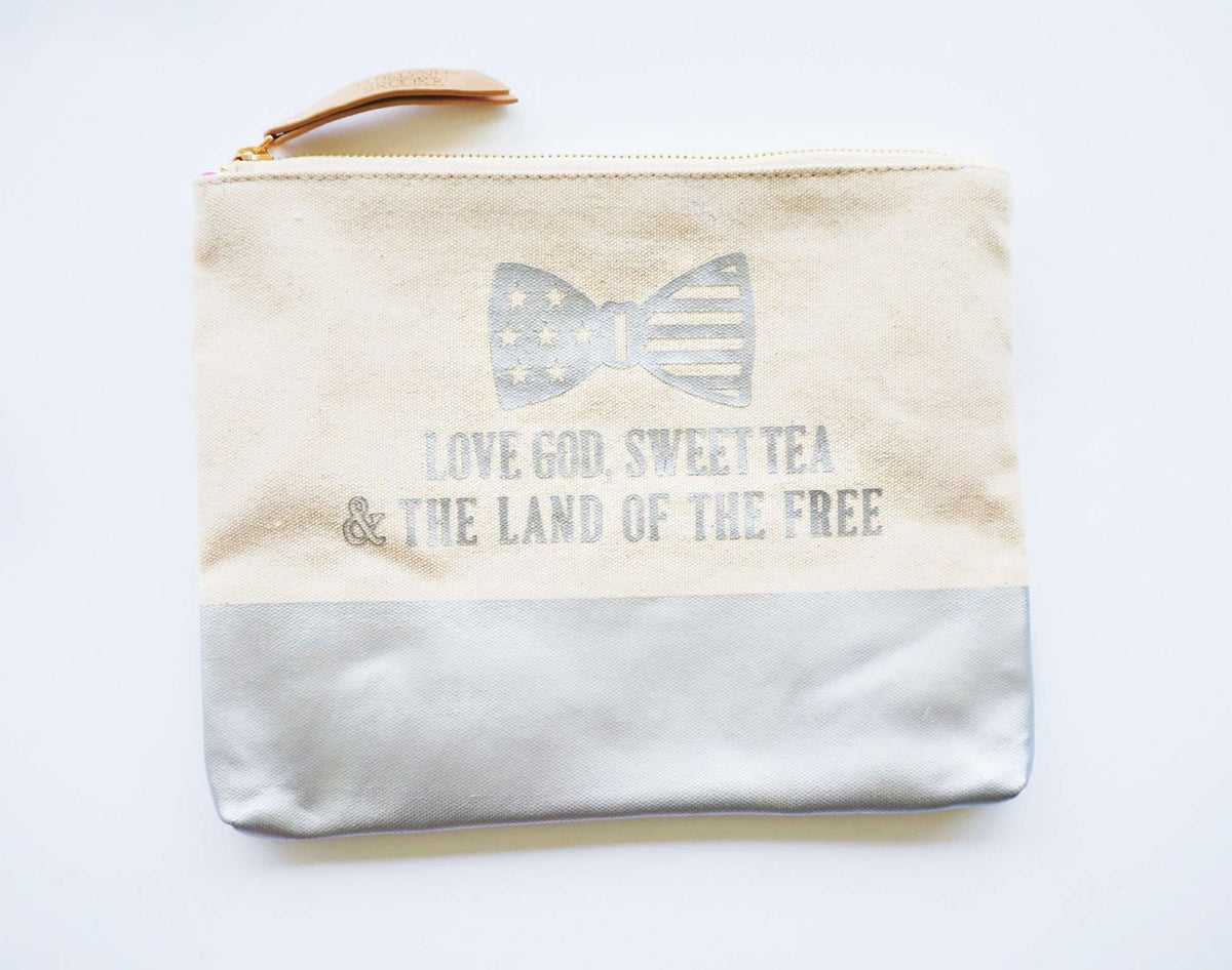 Land of the Free Travel Canvas Pouch by Jadelynn Brooke - Country Club Prep