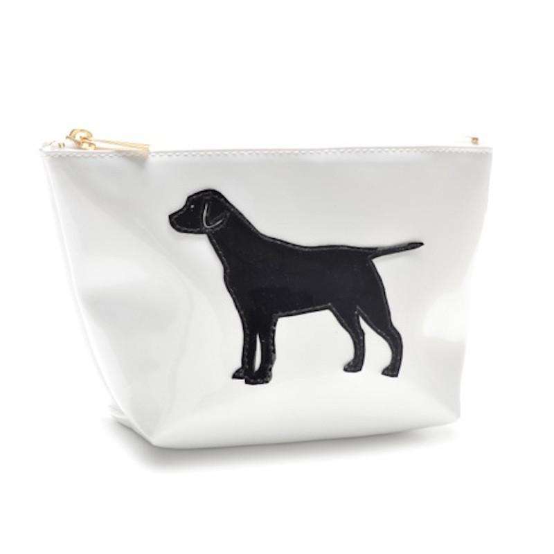 Medium Avery Case in White with Black Lab by Lolo - Country Club Prep