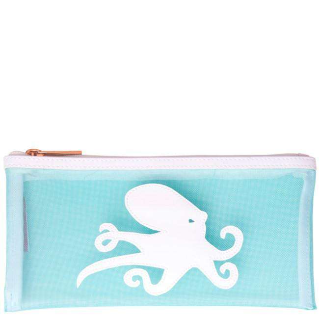 Mesh Moya Case in Light Blue with White Octopus by Lolo - Country Club Prep