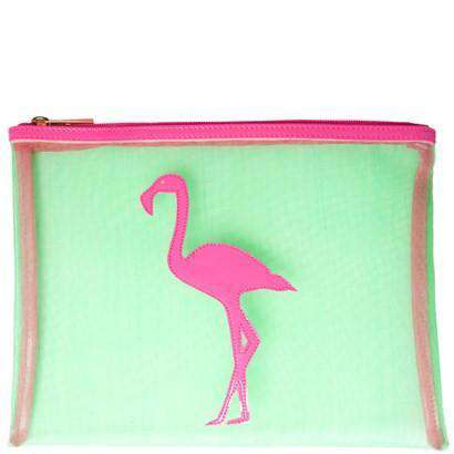 Mesh Stanley Case in Green with Pink Flamingo by Lolo – Country