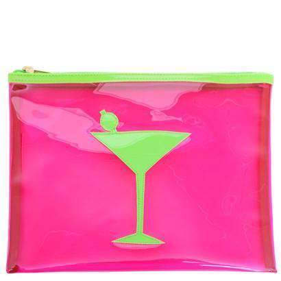 Mesh Stanley Case in Green with Pink Martini by Lolo - Country Club Prep