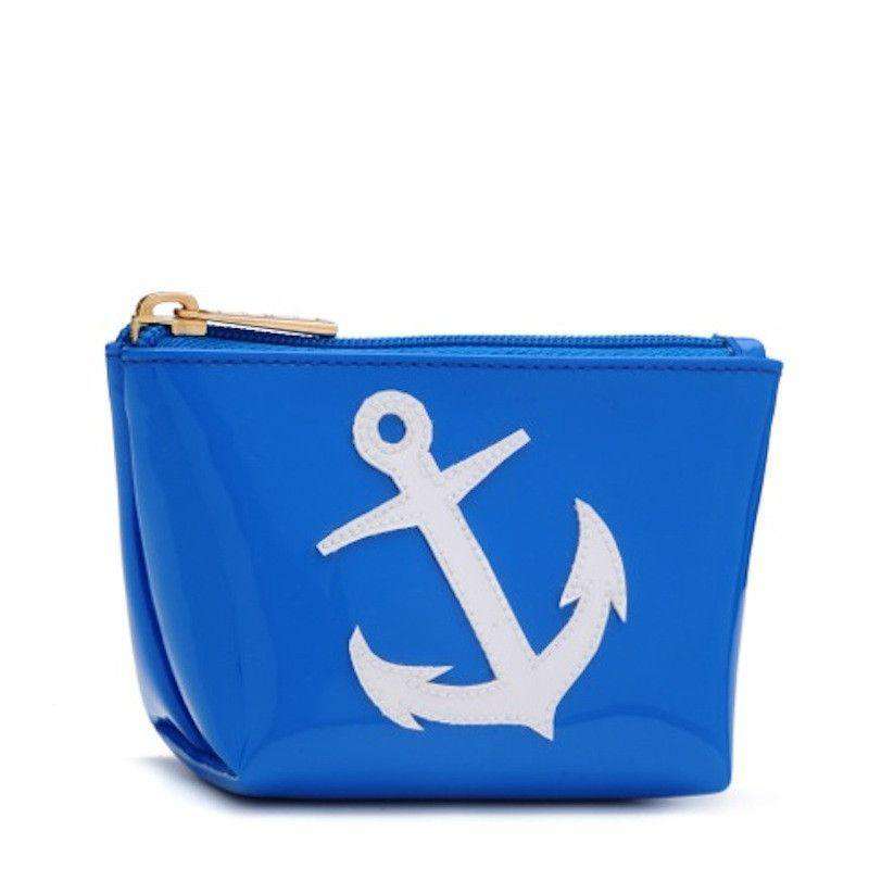 Mini Avery Case in Blue with White Anchor by Lolo - Country Club Prep