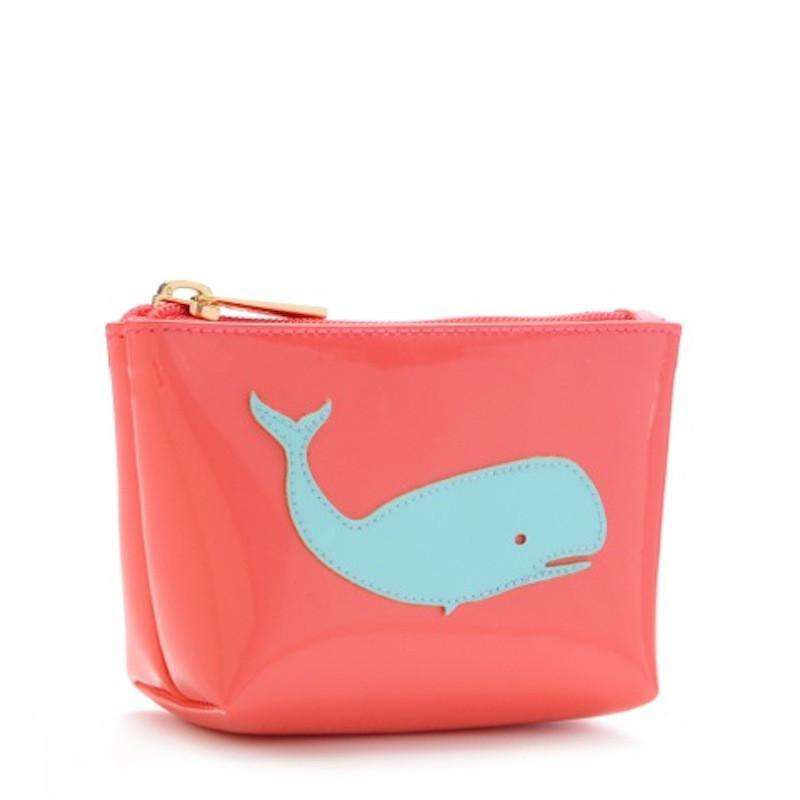 Mini Avery Case in Watermelon with Light Blue Whale by Lolo - Country Club Prep