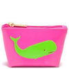 Mini Avery Change Purse in Pink with Green Whale by Lolo - Country Club Prep