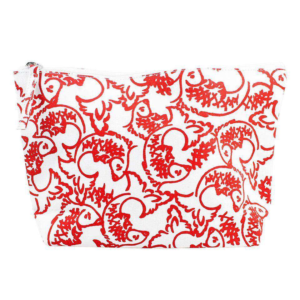 Red Fish Zip Bag by Hiho - Country Club Prep