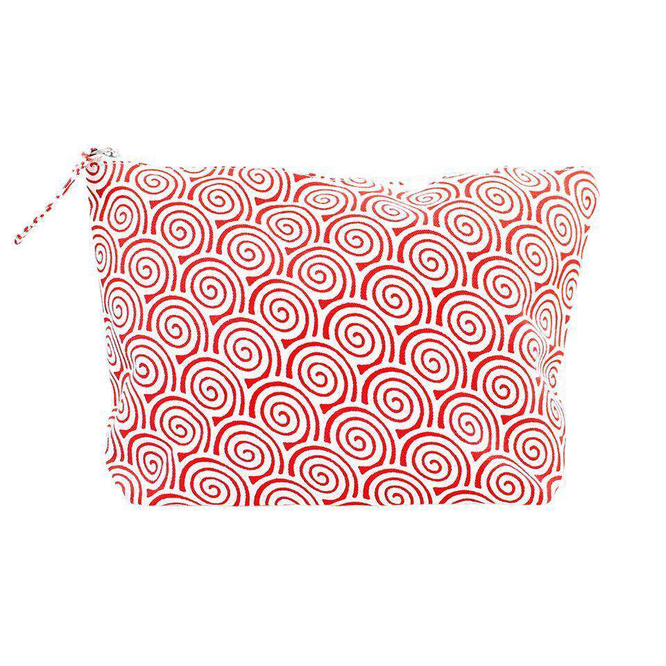 Red Swirl Zip Bag by Hiho - Country Club Prep