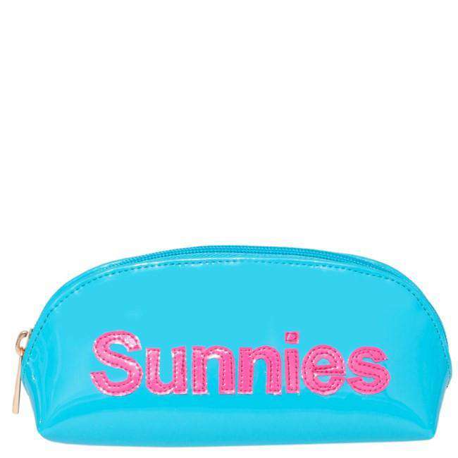 Sunglass Case in Turquoise with Pink Sunnies - Country Club Prep