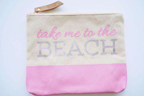 Take Me To The Beach Travel Canvas Pouch by Jadelynn Brooke - Country Club Prep