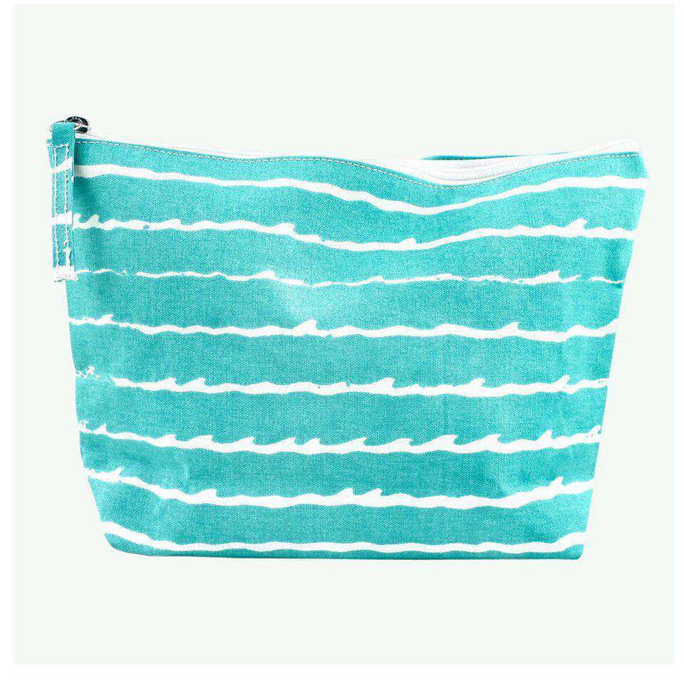 Turquoise Wave Zip Bag by Hiho - Country Club Prep