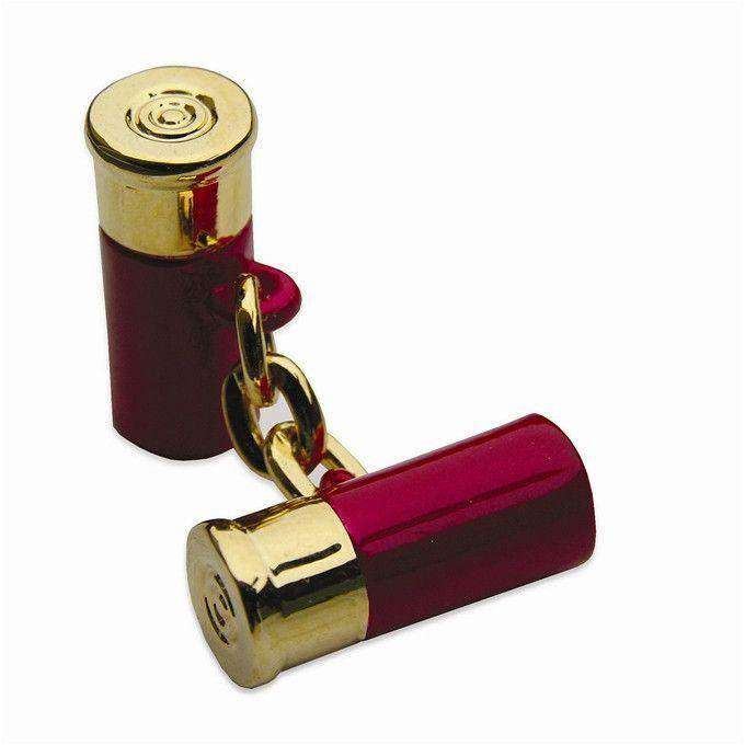 12 Gauge Cufflinks in Red by Bird Dog Bay - Country Club Prep