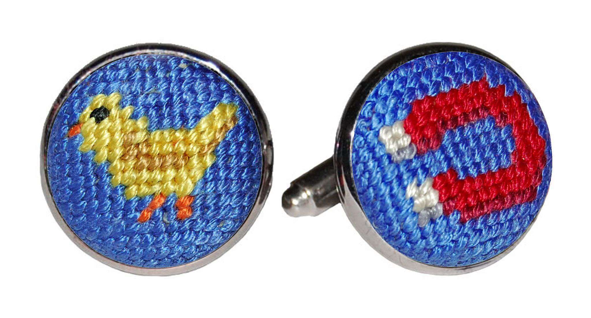 Chick Magnet Needlepoint Cufflinks by Smathers & Branson - Country Club Prep