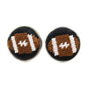 Football Needlepoint Cufflinks by Smathers & Branson - Country Club Prep