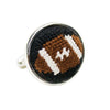 Football Needlepoint Cufflinks by Smathers & Branson - Country Club Prep