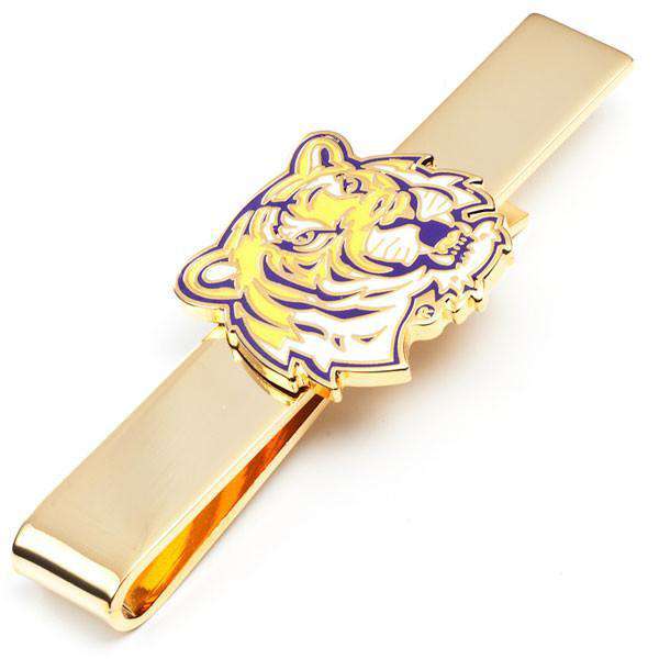 LSU Tiger Tie Bar in Gold by CufflinksInc - Country Club Prep