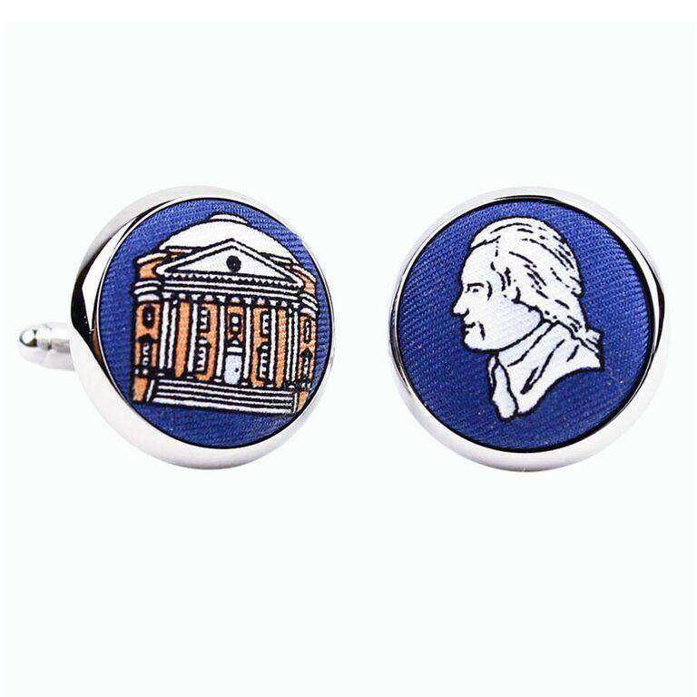 Rotunda & Jefferson Cufflinks in Navy by Bird Dog Bay - Country Club Prep