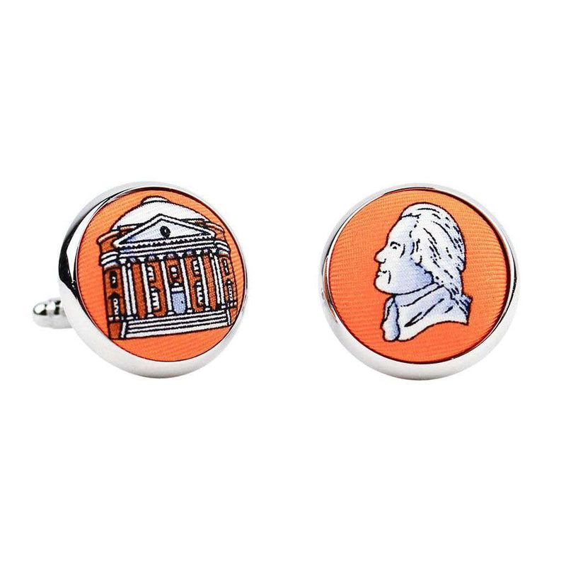 Rotunda & Jefferson Cufflinks in Orange by Bird Dog Bay - Country Club Prep