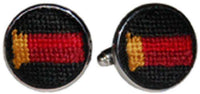 Shotgun Cartridge Needlepoint Cufflinks by Smathers & Branson - Country Club Prep