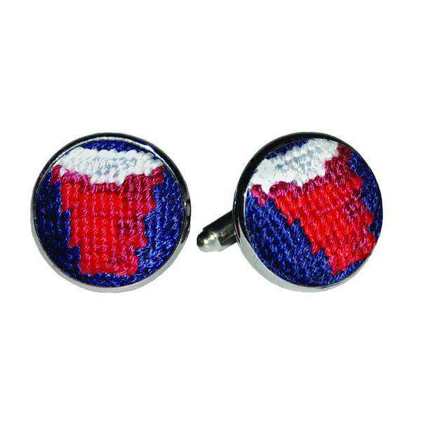 Solo Cup Needlepoint Cufflinks by Smathers & Branson - Country Club Prep